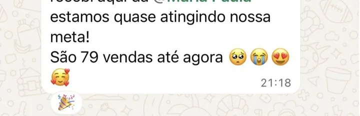 Depoimento: 79 vendas até agora